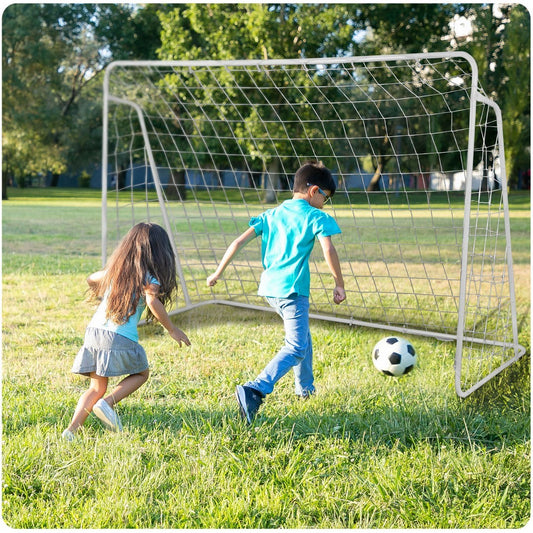 Futbolo vartai vaikams ir paaugliams 215x153 cm tvirti plieniniai sodo vartai su PE tinklu