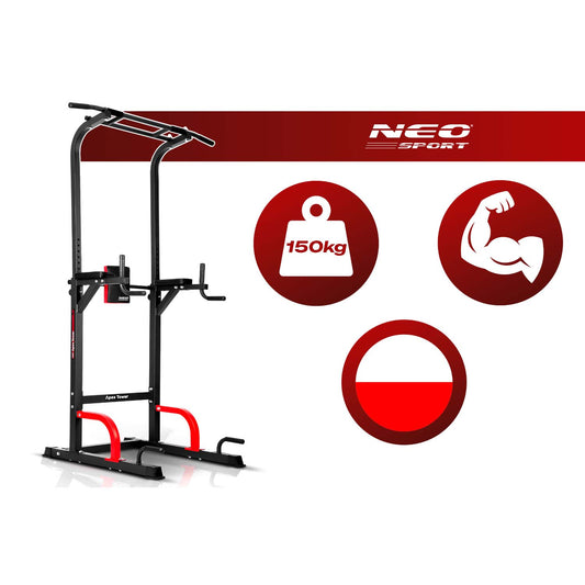 Pastatomas prisitraukimų ir atsispaudimų stovas Neo-Sport Apex Tower, iki 150 kg