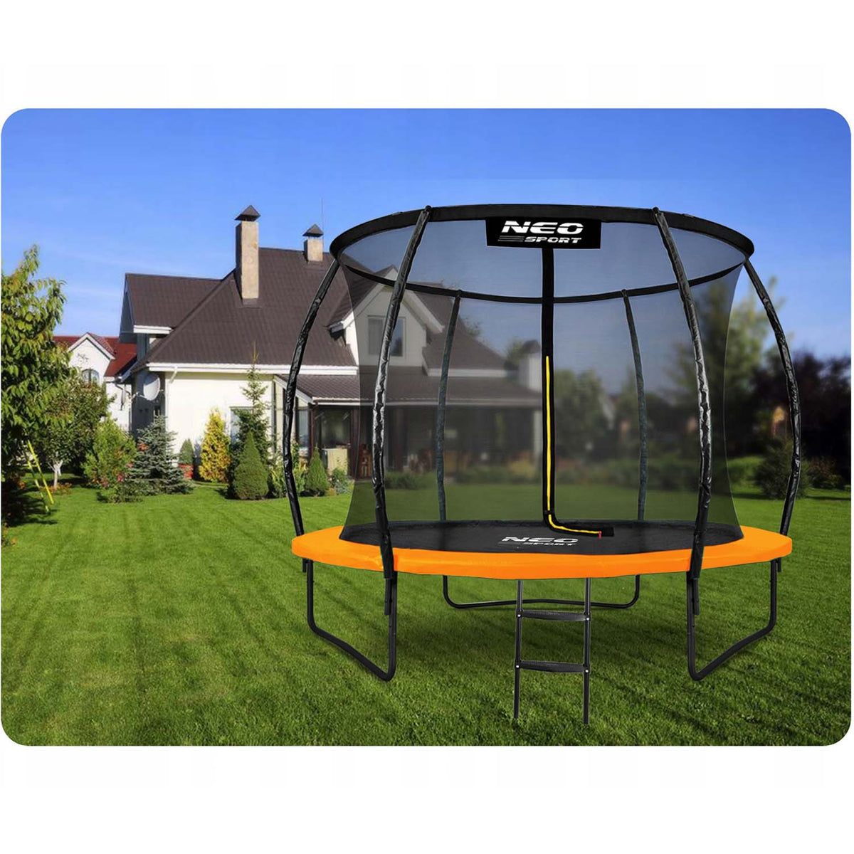 Dviejų pakopų batuto kopėčios Neo-Sport C, 183–252 cm batutams