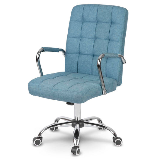 Mėlyna Benton biuro kėdė su ergonomišku atlošu ir reguliuojamu aukščiu