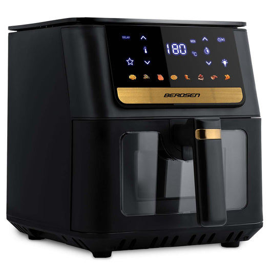 Karšto oro gruzdintuvė su kepimo popieriumi Berdsen, 6,5 l, 1700 W, juoda