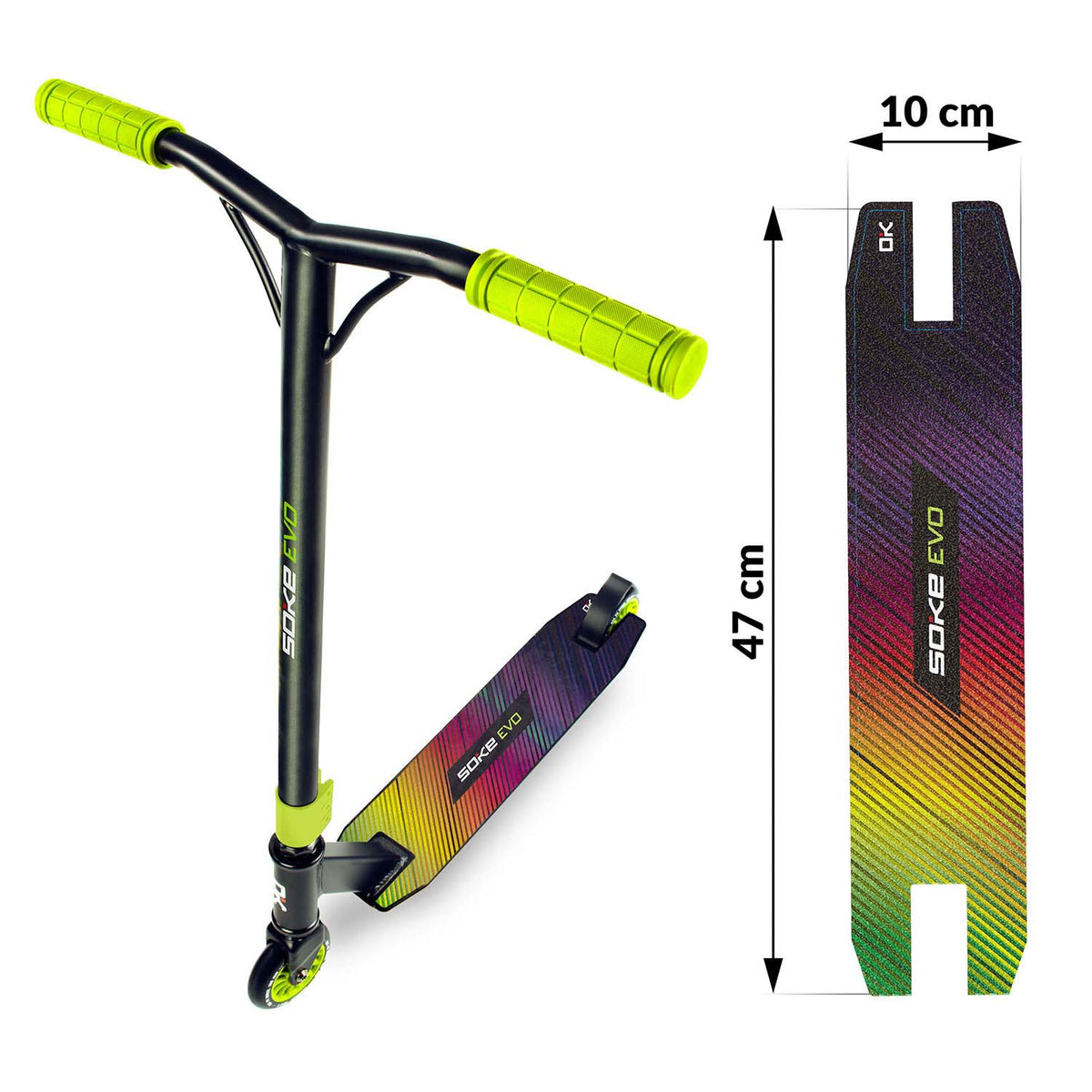 Paspirtuko neslystanti danga Soke Rainbow, 47 × 10 cm