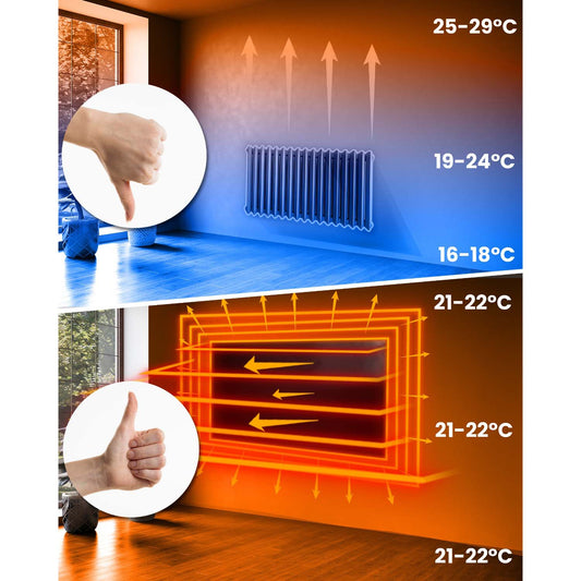 Infraraudonųjų spindulių šildytuvas Berdsen, 600 W, su pulteliu ir Wi-Fi