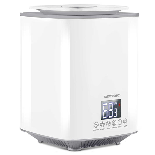 Berdsen ultragarsinis oro drėkintuvas baltas su jonizacija ir aromaterapija 2.6 l