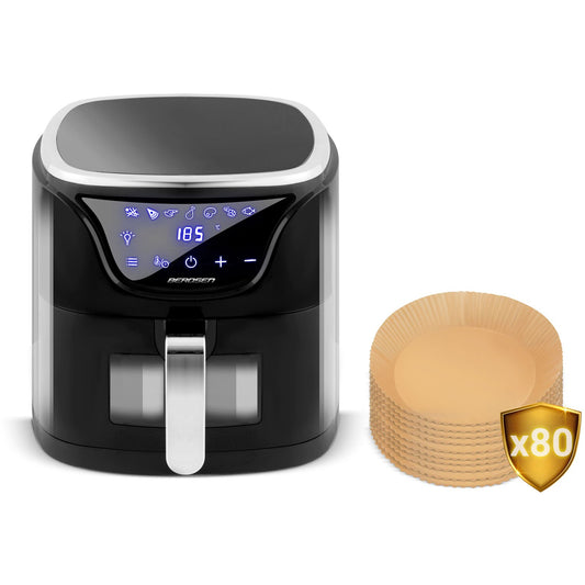 Airfryer kepimo popieriaus įdėklai 20 cm Berdsen 80 vienetų gruzdintuvei