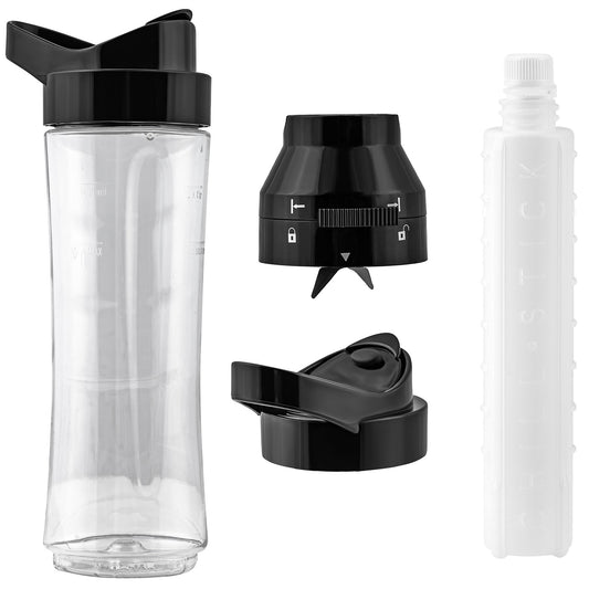 Buteliukas su blenderiu 600 ml su šaldymo kasete kokteiliams ir baltymų gėrimams sportui kelionėms BPA Free
