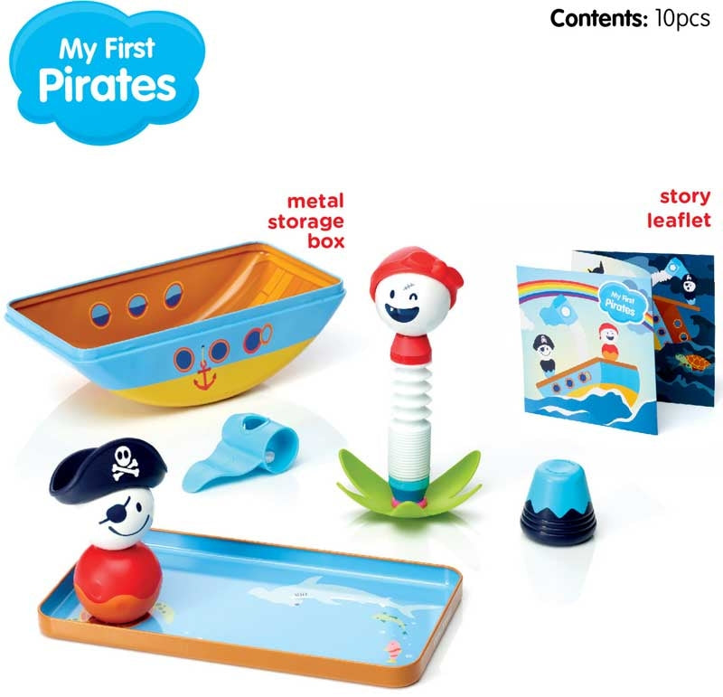 Magnetinis konstruktorius vaikams SMARTMAX Mano Pirmieji Piratai su piratų figūromis ir laivu nuo 1 metų