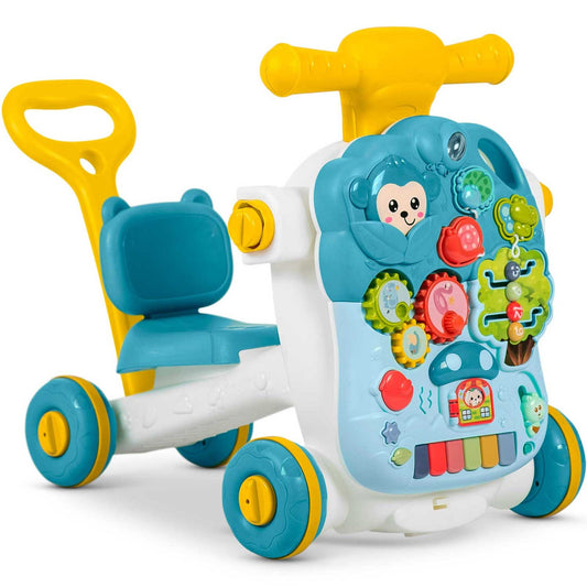 Ricokids 4-in-1 mokomasis stalas vaikams žalias edukacinis žaidimų staliukas su pianinu ir interaktyviu paneliu nuo 12 mėnesių
