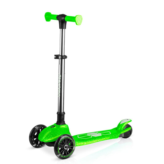 Triratis balansinis paspirtukas Ricokids Jelly su LED apšvietimu, žalias