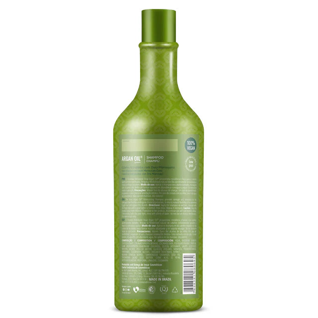 INOAR Argan Oil šampūnas sausiems ir pažeistiems plaukams su argano aliejumi 1000 ml intensyviai drėkina ir atkuria plaukų struktūrą