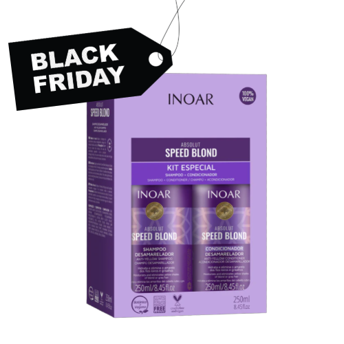 INOAR Absolut Speed Blonde Duo Kit - priemonių rinkinys šviesiems plaukams 2x250 ml