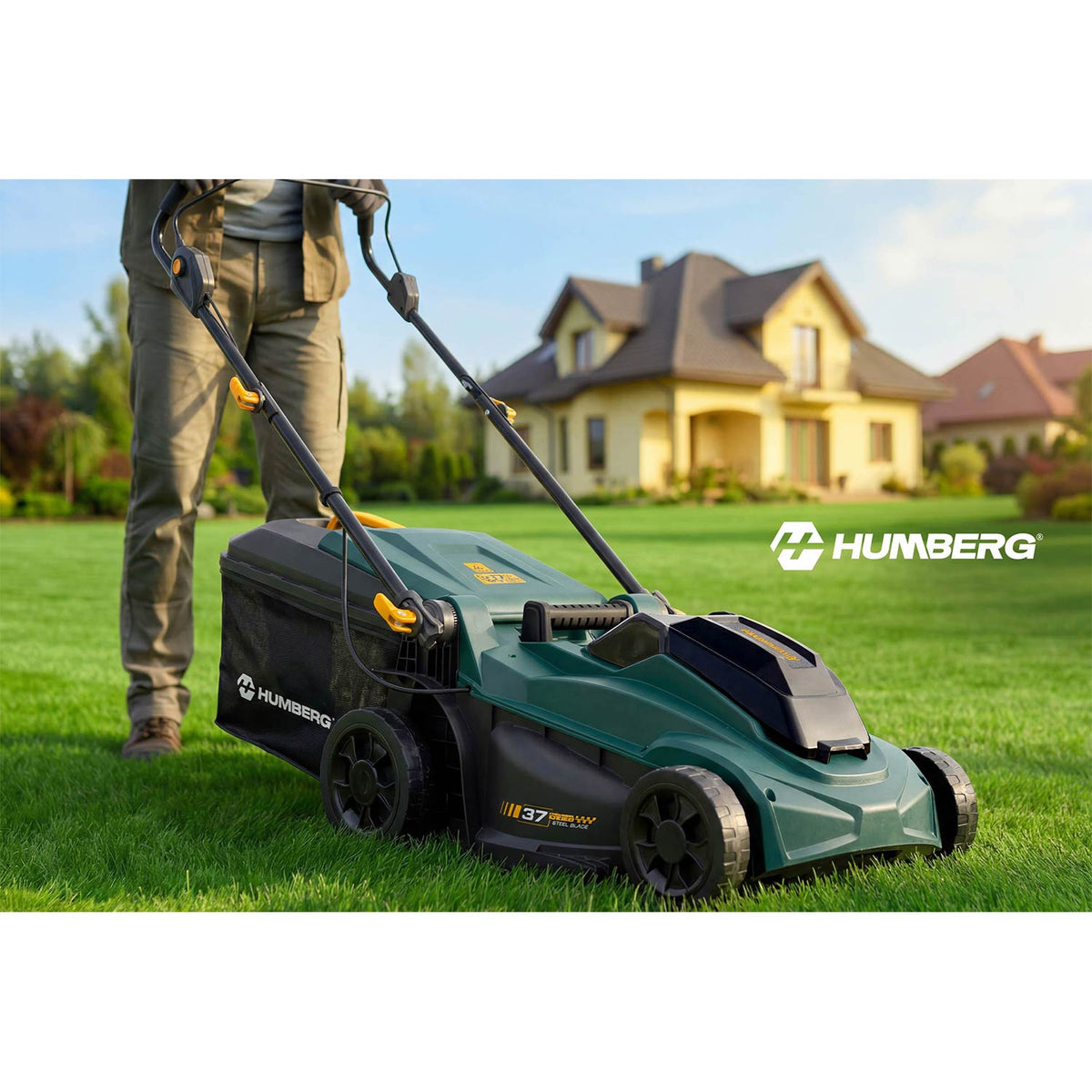 Akumuliatorinė vejapjovė Humberg, 1000 W, 37 cm