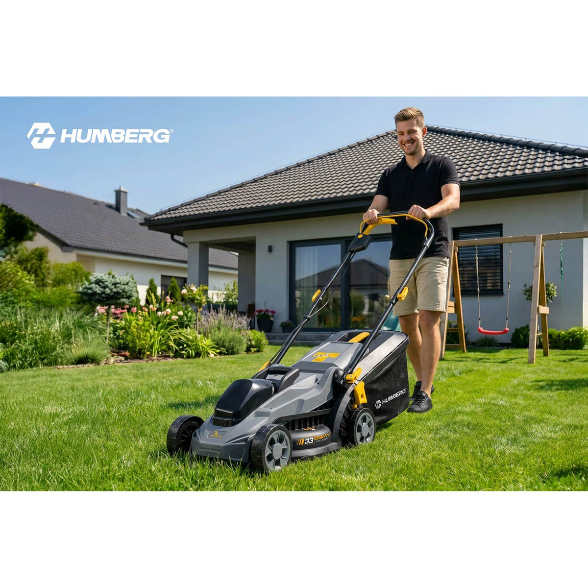 Akumuliatorinė vejapjovė Humberg, 500 W, 33 cm
