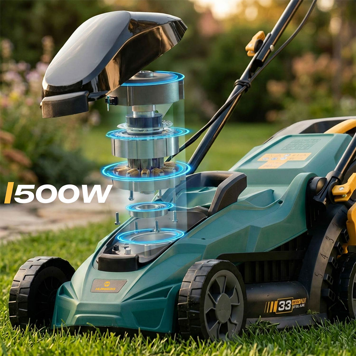 Akumuliatorinė vejapjovė Humberg, 500 W, 33 cm