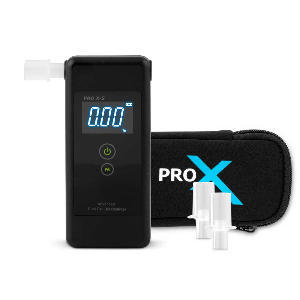 Patikimas Alkomat Elektrochemiczny AlcoForce PRO X-5 Patikimumas Kelyje su LCD ekranu ir priedais.