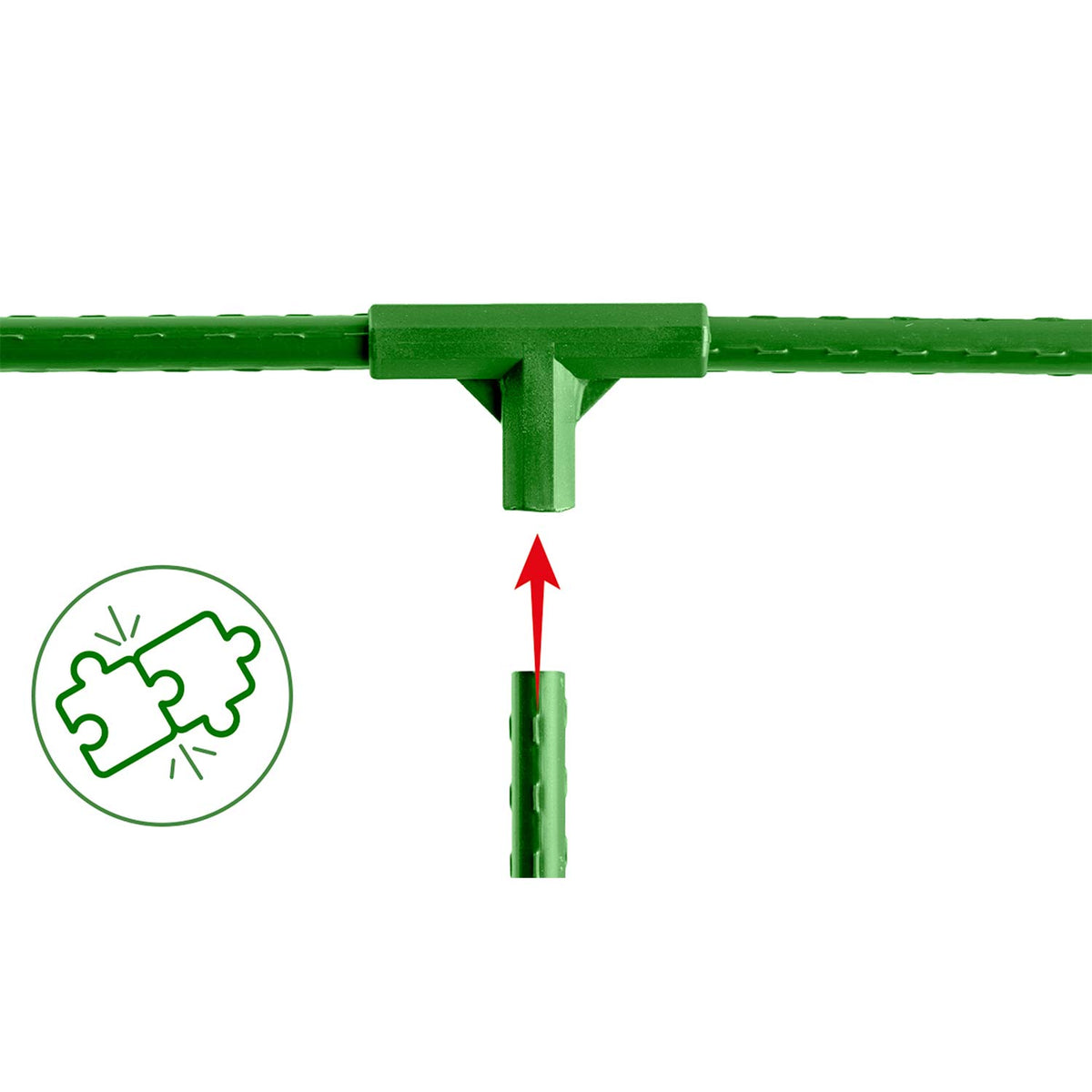 Augalų atramų jungtys Plonos, 3 tipo, 11 mm, 4 vnt., žalios