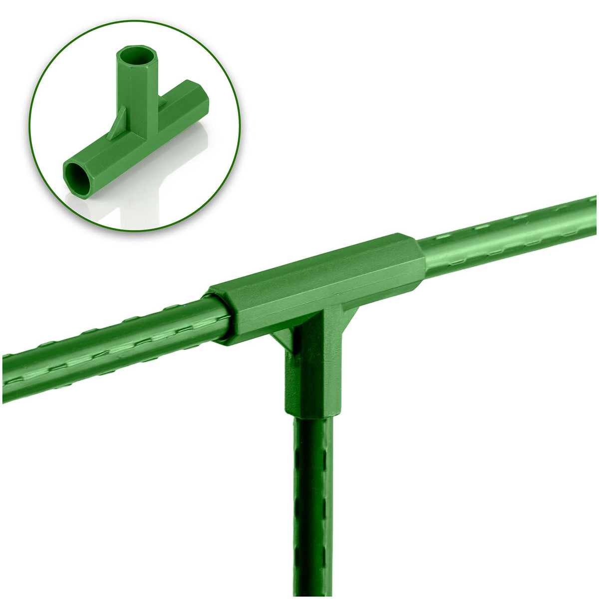 Augalų atramų jungtys Plonos, 3 tipo, 11 mm, 4 vnt., žalios