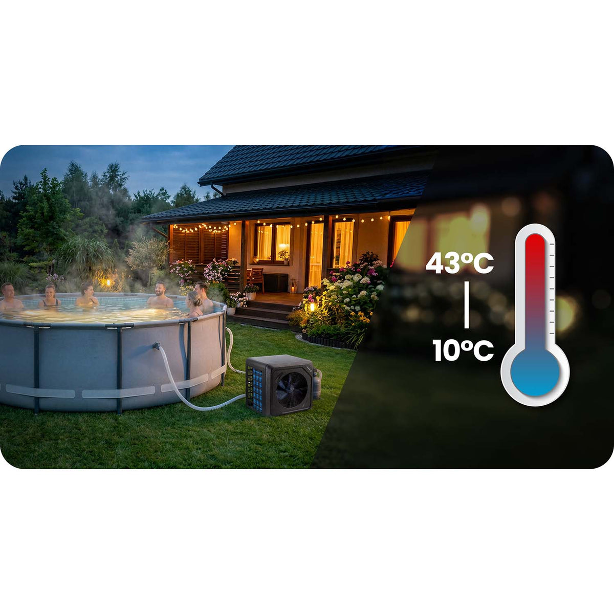 Baseino ir SPA šilumos siurblys Humberg, 3 kW