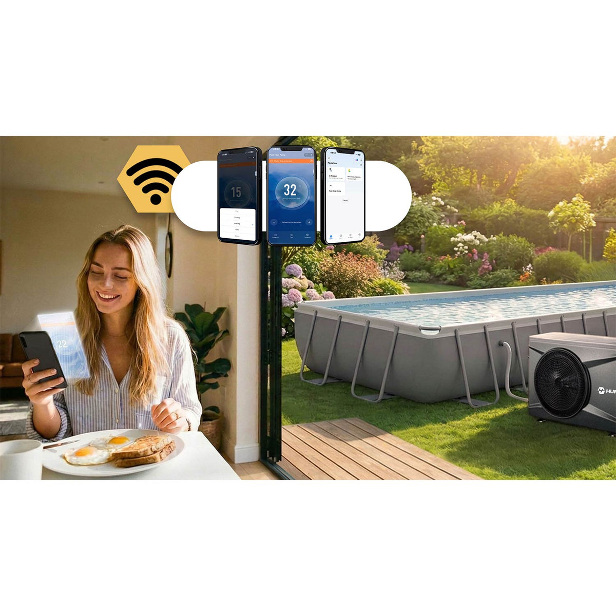 Baseino ir SPA šilumos siurblys Humberg, 10 kW