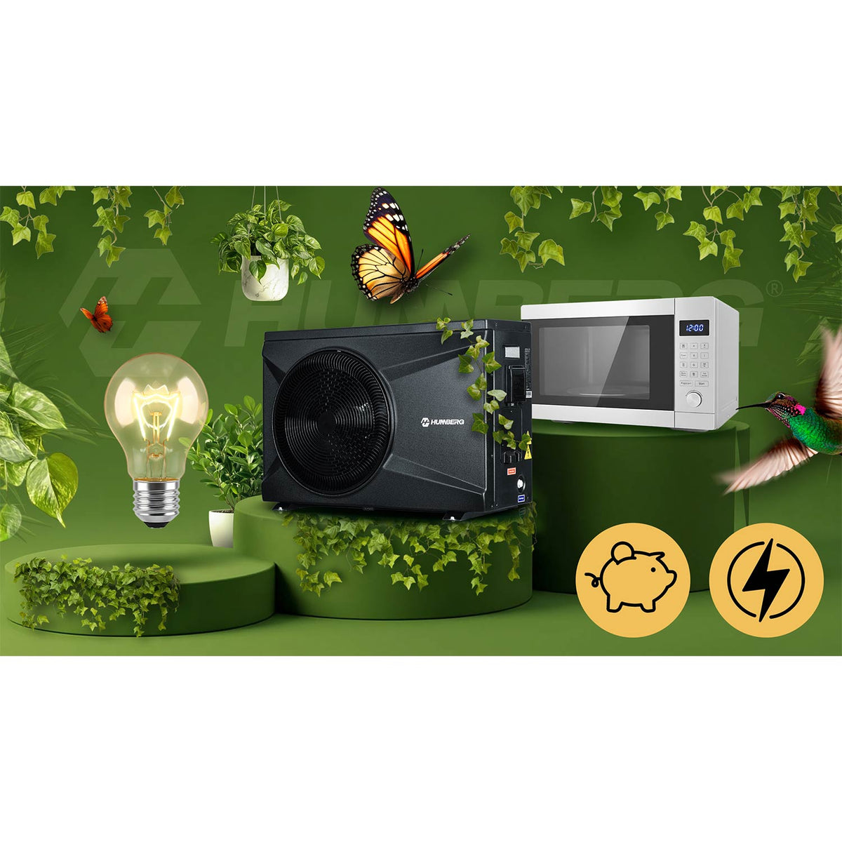 Baseino ir SPA šilumos siurblys Humberg, 10 kW