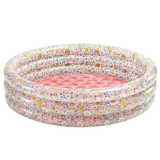 Pripučiamas gėlių rašto baseinas vaikams 86x25 cm terasai ar sodui