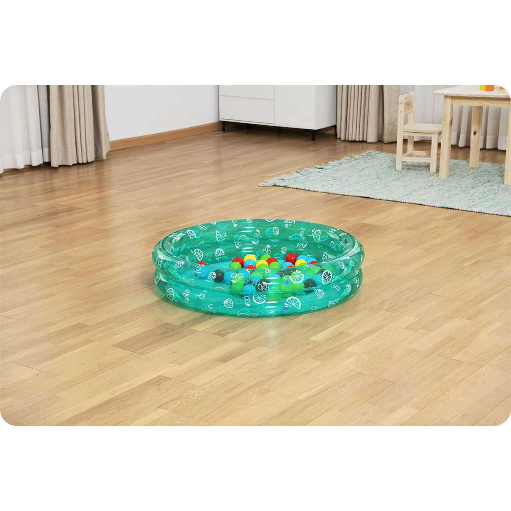 Vaikiškas rožinis pripučiamas baseinas su kamuoliukais 91x20 cm Bestway 51141 vaikams lauko žaidimams