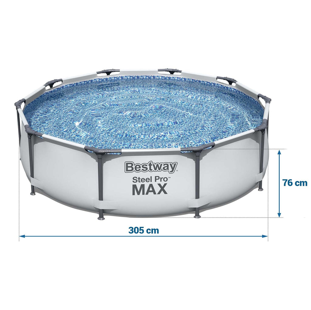 Rėminis sodo baseinas Bestway 305x76 cm 9in1 su pompa ir priedais vasarai kieme
