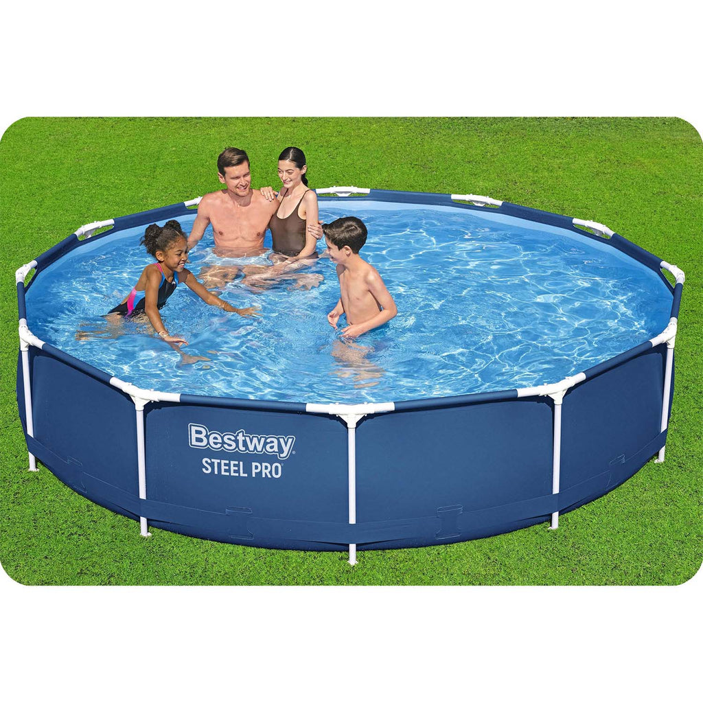 Bestway 366x76 cm sodo baseinas su rėmu 16in1 komplektas vasaros vandens pramogoms kieme