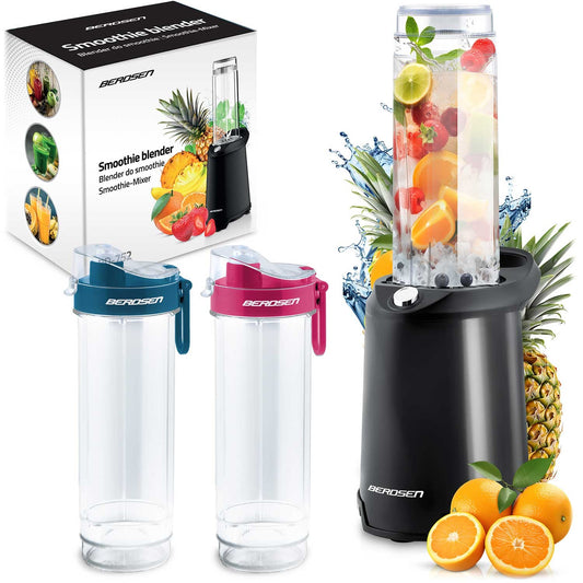 Berdsen 700 W smoothie trintuvas su dviem buteliais kokteiliams dovanų sveikiems vaisių ir daržovių kokteiliams gaminti