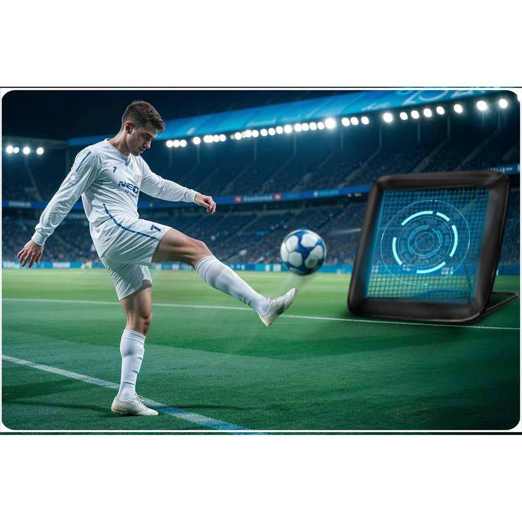 Treniruočių vartai Rebounder Neo-Sport 122x120 cm futbolo smūgių ir perdavimų lavinimui lauke