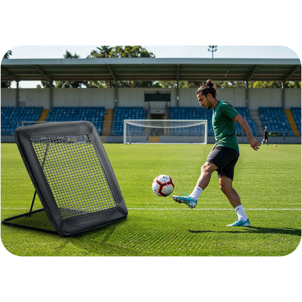 Futbolo treniruočių vartai Rebounder Neo-Sport 122x120 cm kiemui sportui vaikams ir suaugusiems