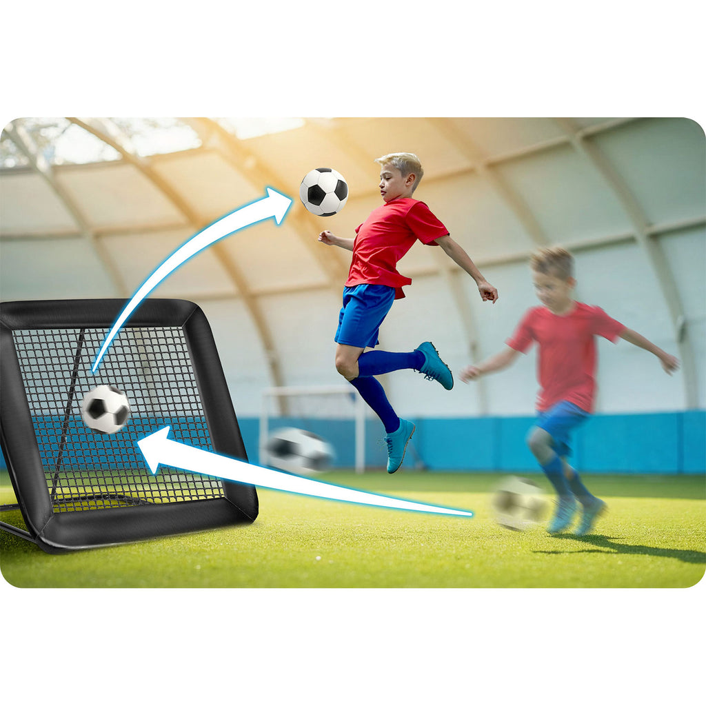 Futbolo treniruočių vartai Rebounder Neo-Sport 122x120 cm lauko treniruotėms vaikams ir suaugusiems