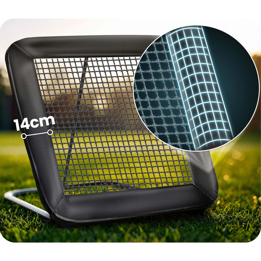 Futbolo treniruočių vartai Rebounder Neo-Sport 122x120 cm vaikams ir suaugusiems lauko treniruotėms