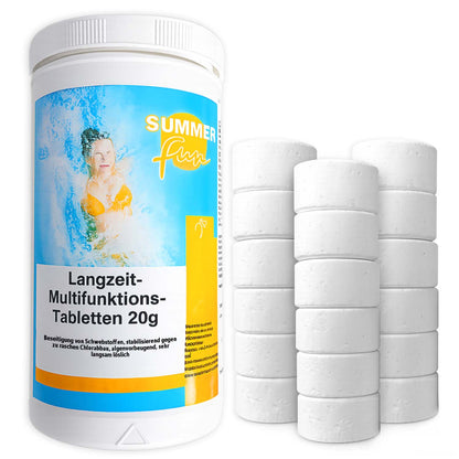 Daugiafunkcės chloro tabletės baseinui, 20 g, 1 kg