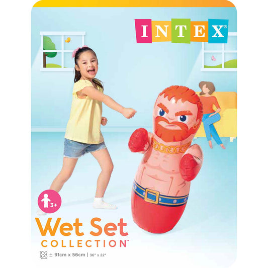 Pripučiamas pastatomas bokso žaislas Intex, 94 cm