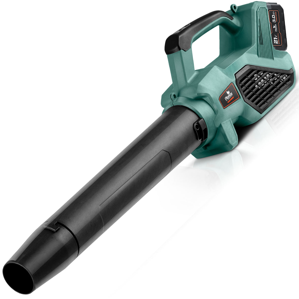 Akumuliatorinis pūstuvas Plonos, 21 V, 300 W, 2 × 3 Ah