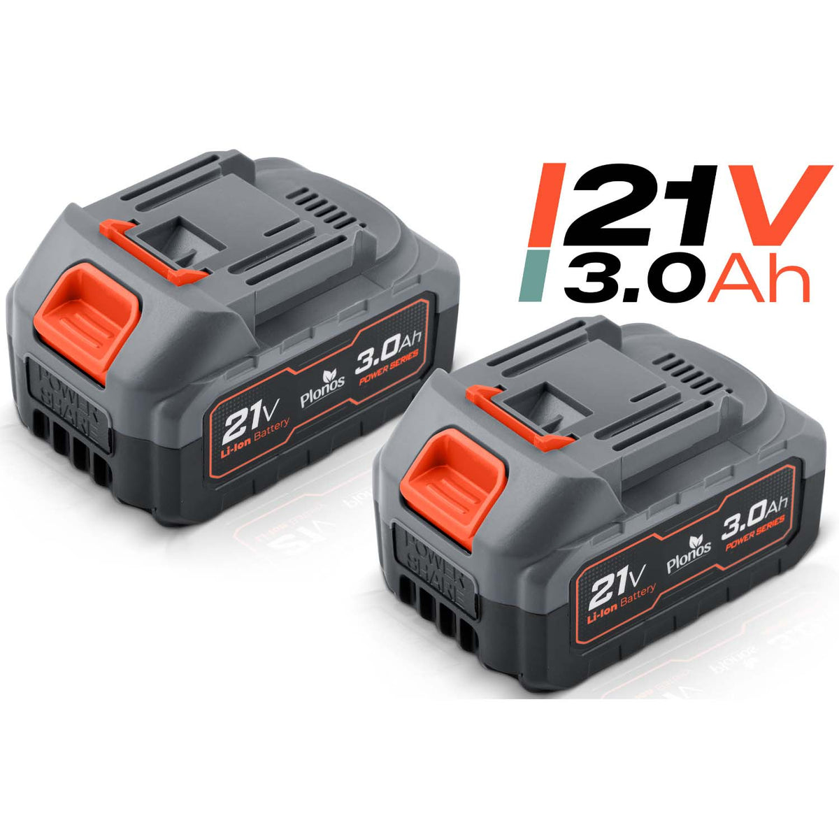 Akumuliatorinis pūstuvas Plonos, 21 V, 300 W, 2 × 3 Ah