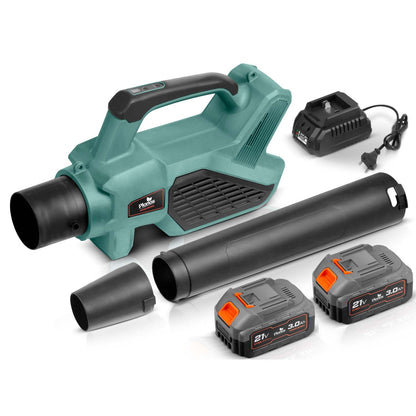 Akumuliatorinis pūstuvas Plonos, 21 V, 300 W, 2 × 3 Ah
