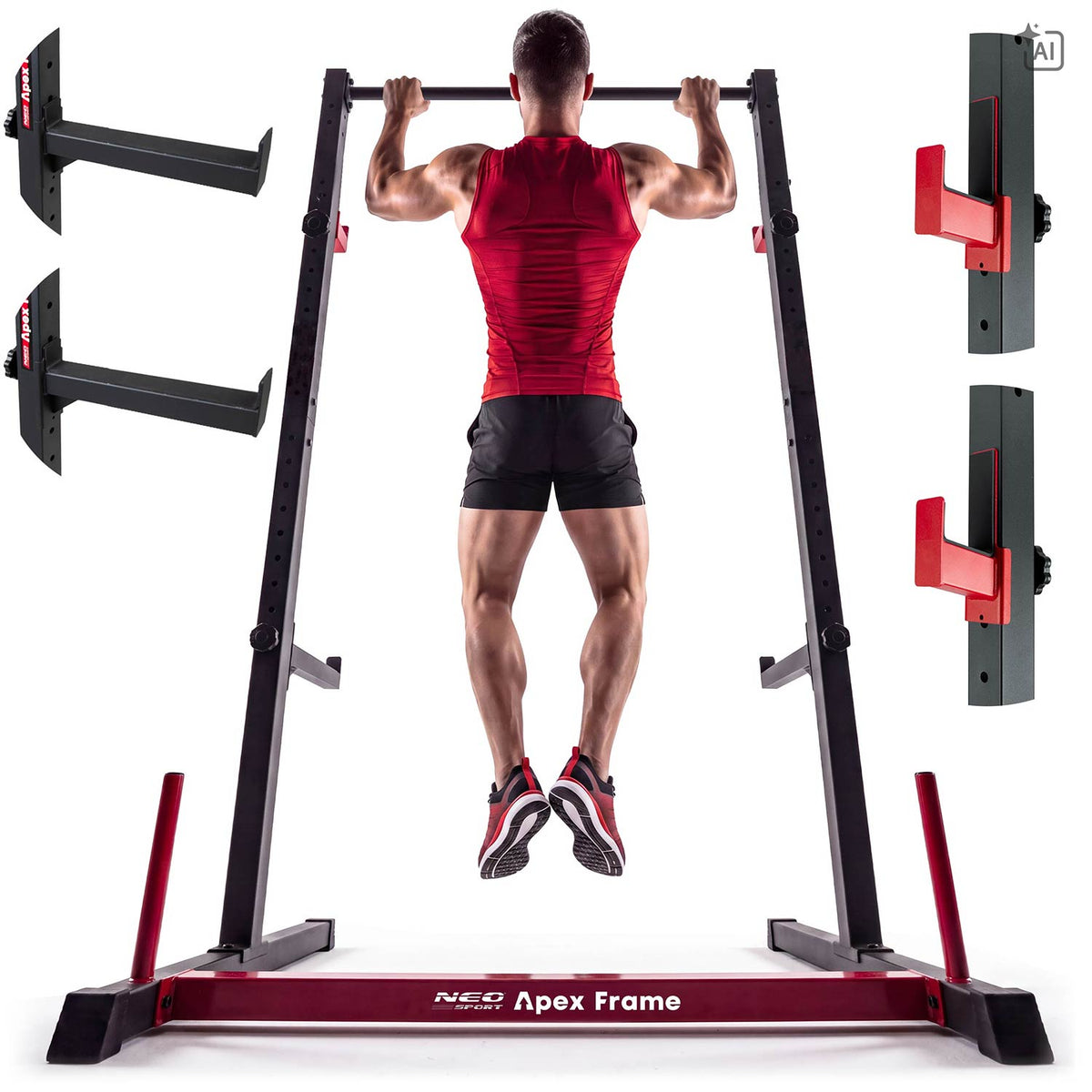 Stacionarus prisitraukimų skersinis ir štangos stovas Neo-Sport Apex Frame