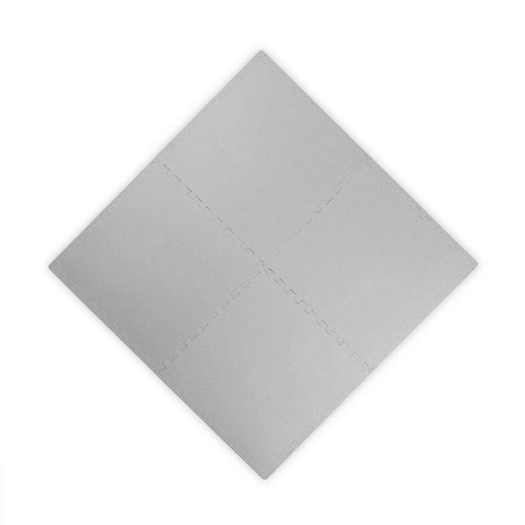 Pilkas Ricokids putplasčio kilimėlis dėlionėms vaikams 60x60 cm 4 dalys žaidimų zona ant grindų