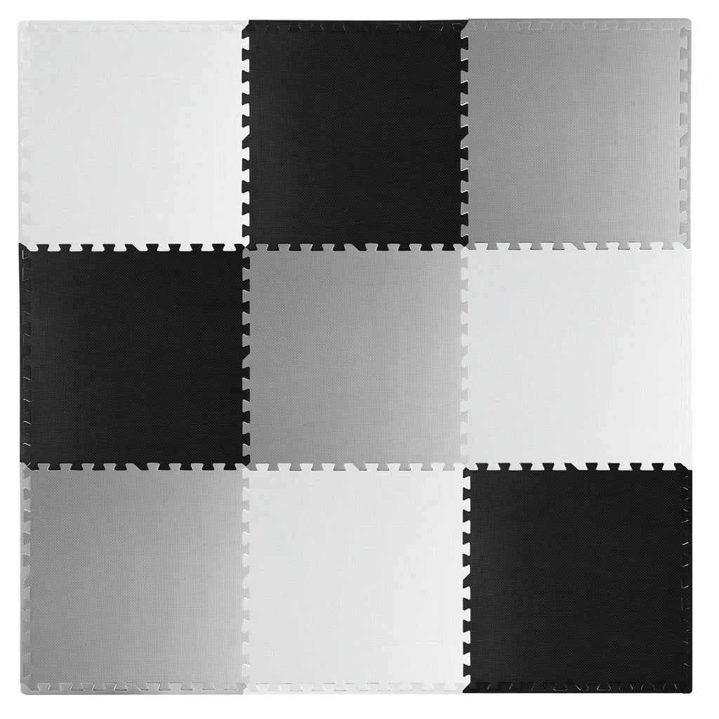 Ricokids didelis putplasčio šachmatų rašto žaidimų kilimėlis vaikams 180x180 cm 9 dalių