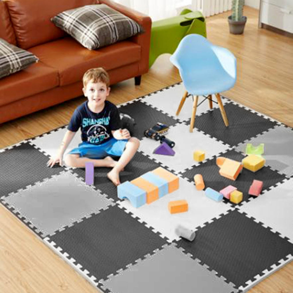 Ricokids putplasčio šachmatų kilimėlis vaikams 180x180 cm 9 dalių žaidimų dėlionė