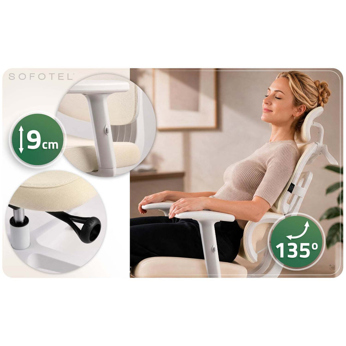 Ergonominė biuro kėdė Sofotel Nicea