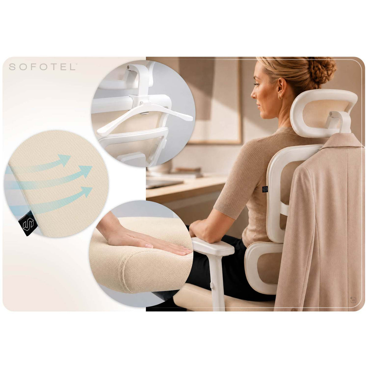 Ergonominė biuro kėdė Sofotel Nicea