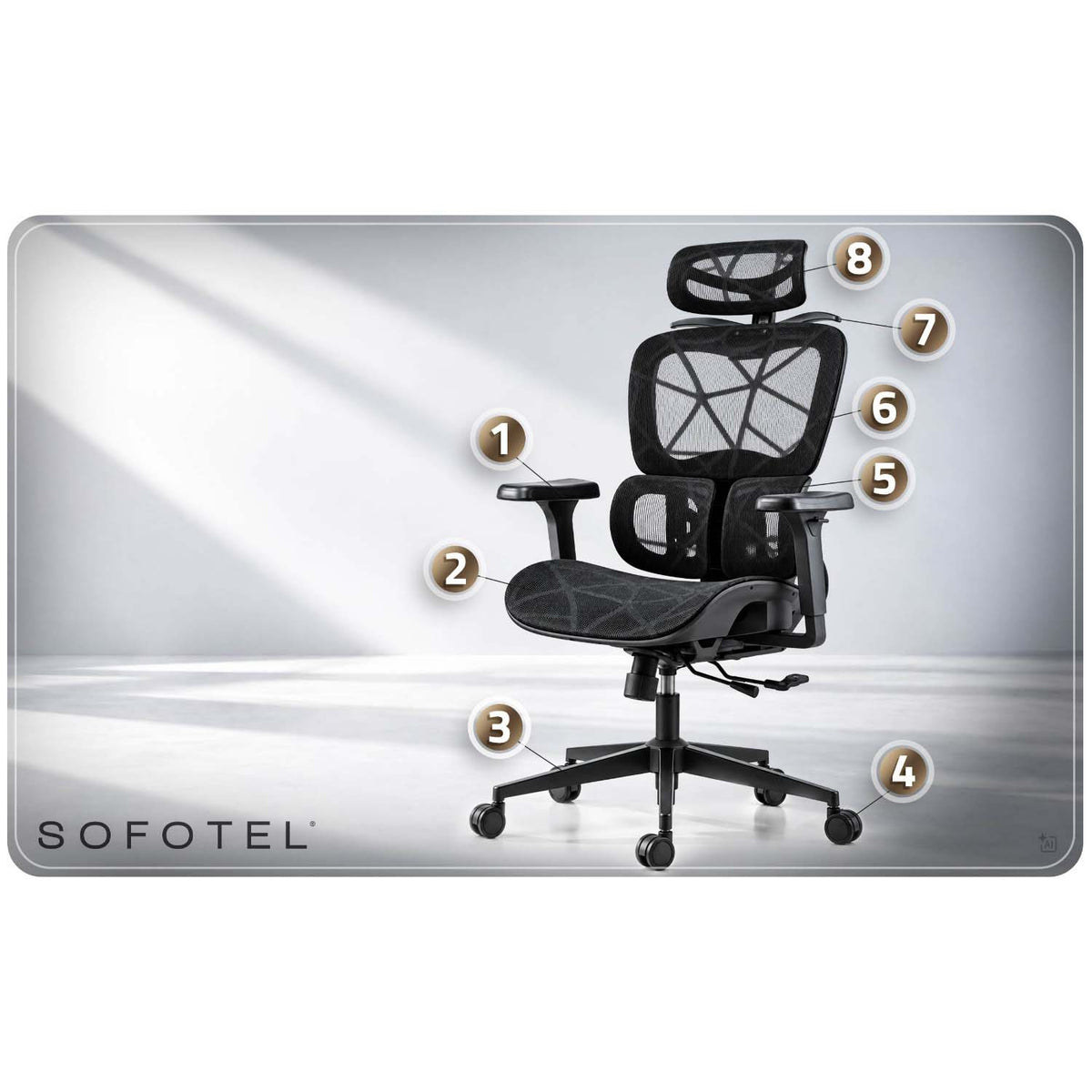 Ergonominė biuro kėdė Sofotel Altis