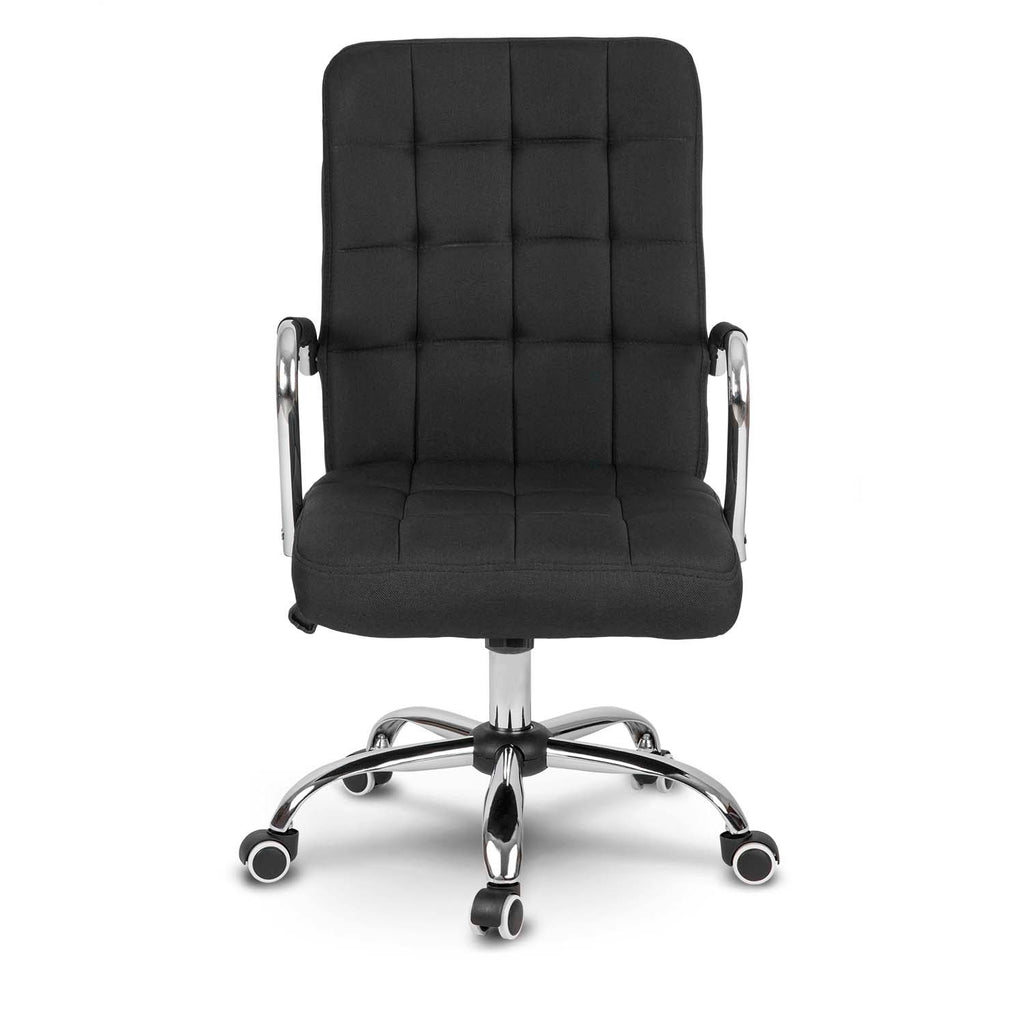 Juoda ergonomiška medžiaginė biuro kėdė Benton su TILT mechanizmu ir reguliuojamu aukščiu