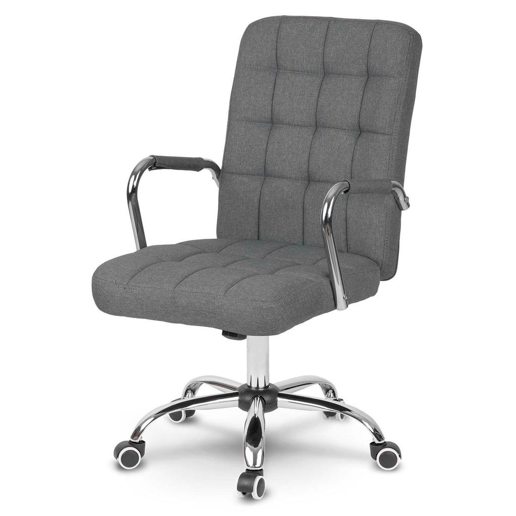 Pilka ergonominė biuro kėdė Benton su nugaros atrama ir reguliuojamu aukščiu