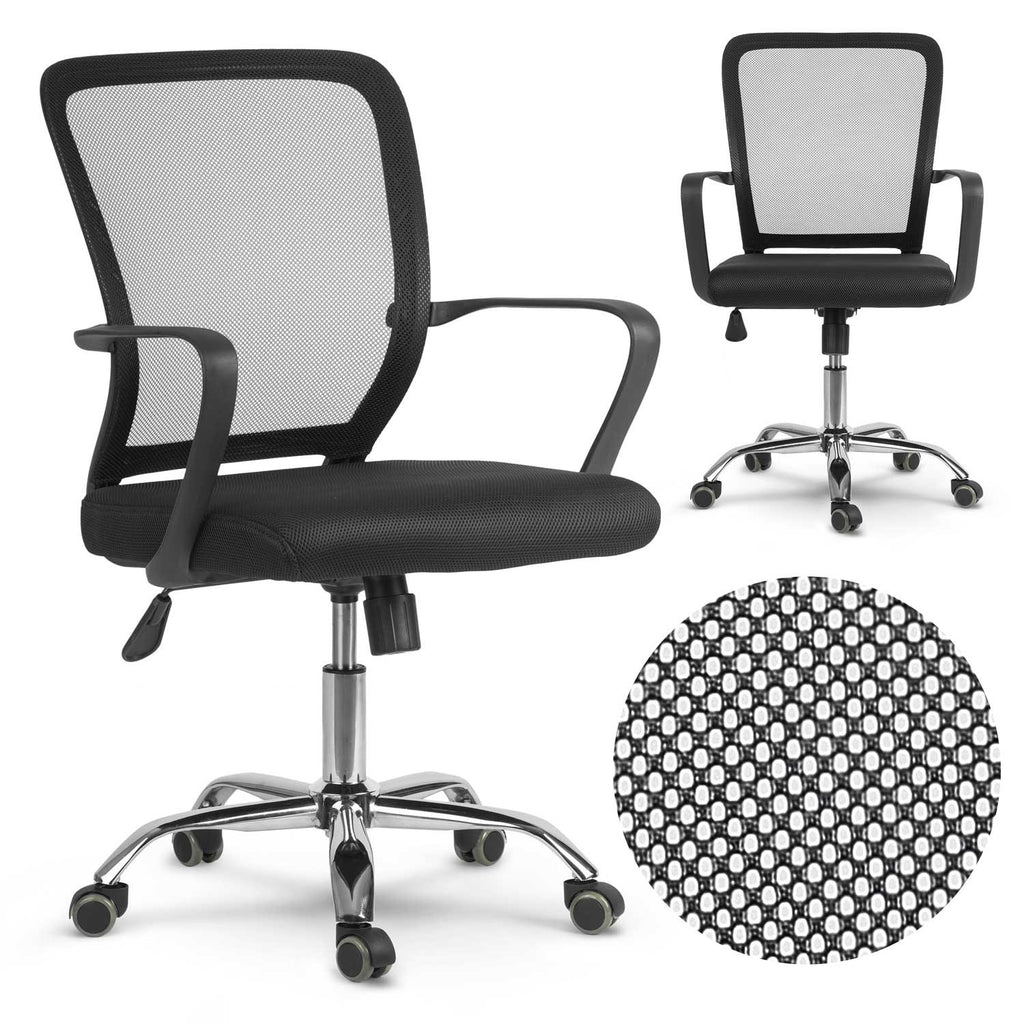 Juoda ergonomiška biuro kėdė Sofotel Diran su mikrosietele ir reguliuojamu TILT mechanizmu