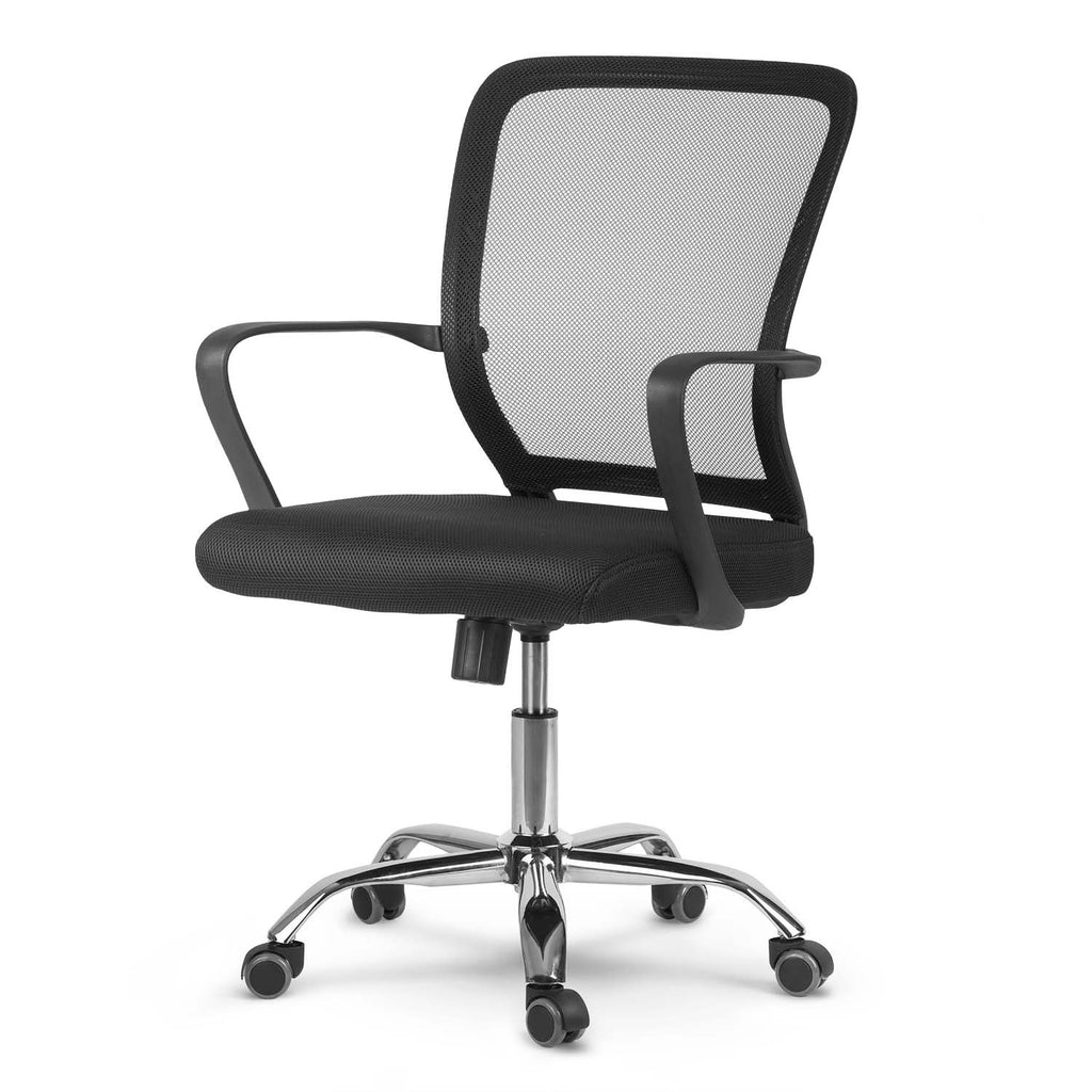 Juoda ergonomiška biuro kėdė Sofotel Diran su kvėpuojančiu atlošu ir aukščio reguliavimu