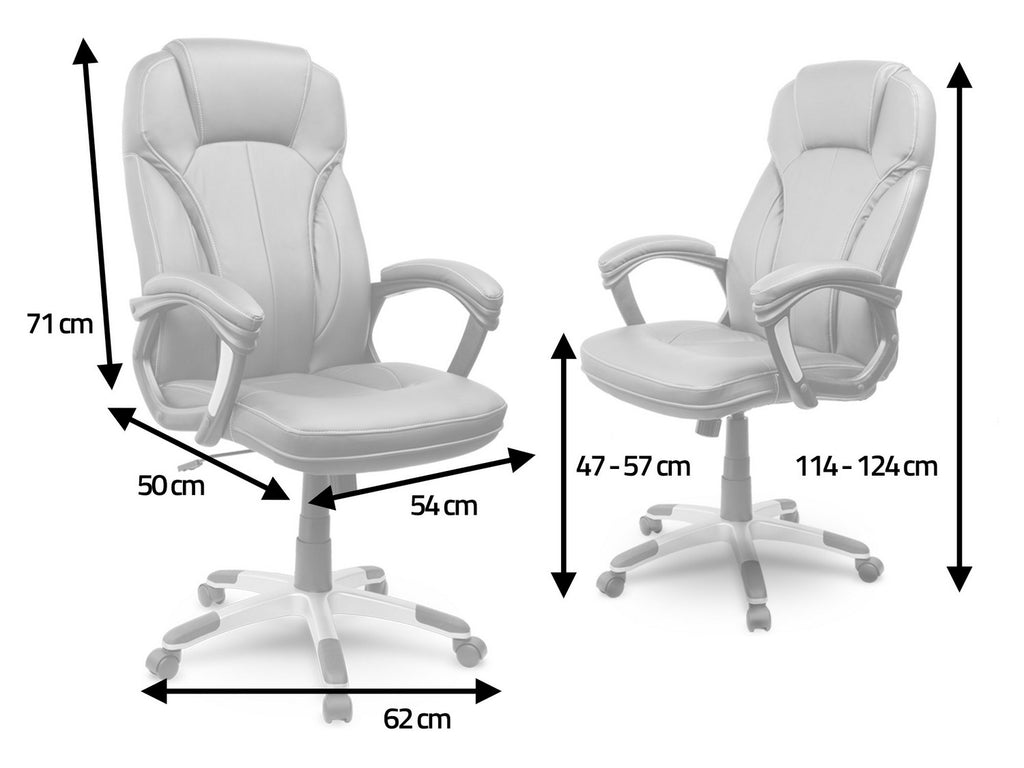 Juoda odinė ergonomiška biuro kėdė Sofotel EG-222 su galvos atlošu ir sūpavimo funkcija